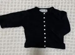 agnès b. ブラックカーディガン 黒 長袖 スタイリッシュ