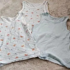 美品・ベルメゾン男の子用綿タンクトップ3枚セット(120)