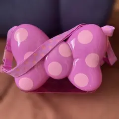 ポップコーンバケット　ミニー　ドットリボン　パープル