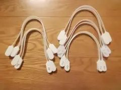 【使用品】紙袋持ち手 ハンドル 5組　　ホワイト