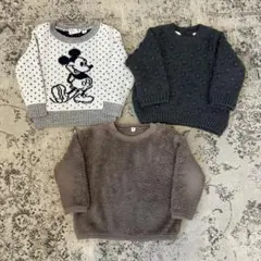 90〜100 ベビー　キッズ　長袖　ニット　3着セット