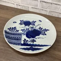 源右衛門】古伊万里の伝統 日本の名窯 源右衛門作 染付波蟹絵 深皿