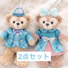 スパークリングジュビリー　ダッフィーシェリーメイ　ぬいぐるみバッジ 2点セット