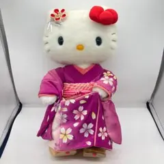 ▼ハローキティ 着物 ぬいぐるみ レトロ ちりめん HELLO KITTY