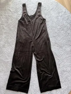 coca ダークブラウン ベロアサロペット