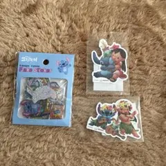 スティッチ フレークステッカー 3枚入り