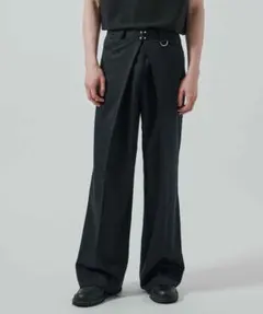 WOOL GABARDINE FOLDED WIDE TROUSERSのサムネイル