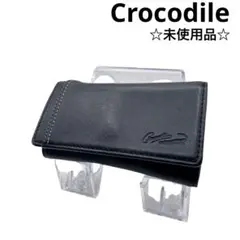【Crocodile】クロコダイル キーケース レザー ブラック