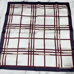 Burberry バーバリー 大判ハンカチ スカーフ チェック ブラウン