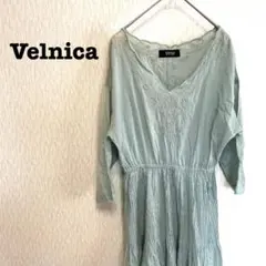 ヴェルニカ ワンピース 夏服 花柄 刺繍 五分袖　レディース　値下げ中