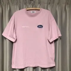 美中古/PUBLUX Fordフォード コラボ ワッペン付きTシャツ(M)ピンクのサムネイル