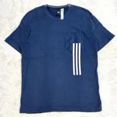 adidas Tシャツ　Mサイズ　ネイビー　インドネシア製　ランニングのサムネイル