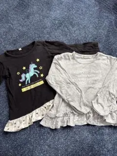 ユニコーンデザイン　長袖カットソー2枚セット