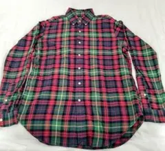 Ralph Lauren　チェック柄 長袖シャツ 赤緑　訳あり