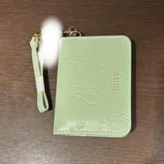 ミッフィー 定期入れ オープンパスケース グリーン　ICカードケース