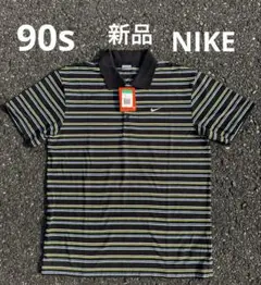 【新品未使用・タグ付き】90s NIKE 銀タグ ボーダーポロシャツ 刺繍 希少