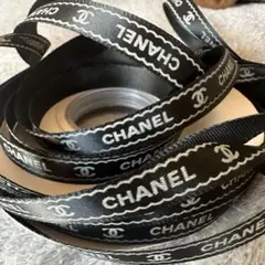 シャネル リボン 非売品 1mラッピングリボン ブラック