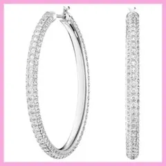 スワロフスキー フープピアス SWAROVSKI STONE 母の日