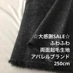 S6X/5950◆250cm 残暑SALE/ウール混両面起毛生地/アパレル