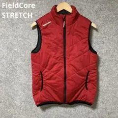 FieldCore STRETCH 赤いキルティングノースリーブベスト