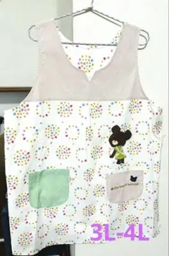 くまのがっこうお手伝いさんエプロン(新品)3L-4L※タグ無し