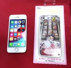 Apple iPhone5S シルバー 本体 動作確認済み ディズニーケース付