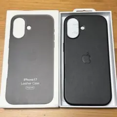 【新品未使用】iPhone17 レザーケース 純正互換品 black 黒