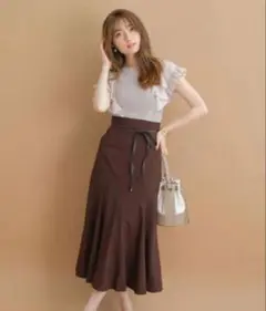 【Apuweiser-riche】洗えるハイウエストマーメイドスカート
