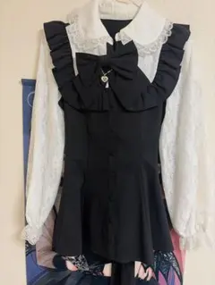 Secret Honey シークレットハニー 袖スリットレースフリルセットアップ