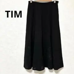 ティム フレアスカート ブラック 刺繍デザイン チューリップのサムネイル