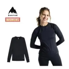 BURTON レディース 長袖ベースレイヤー ブラック Lのサムネイル