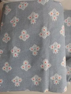 生地（青白チェック柄 90cm✕640cm）