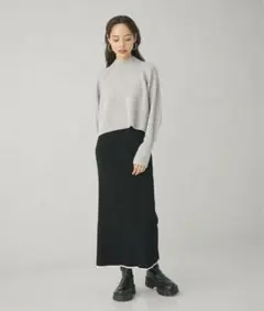 green label relaxing タイトリブニットスカート