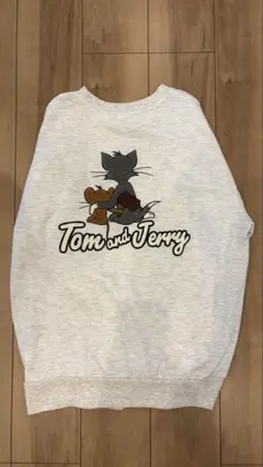 トムとジェリー 長袖 刺繍 トレーナー L