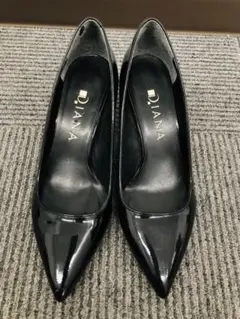 【ダイアナ】 オペラシューズ エナメル ブラック 24.5 新品 黒パンプス ダイアナ】 オペラシューズ エナメル ブラック 24.5 新品 黒パンプス