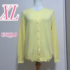 UNIQLO ユニクロ クルーネックカーディガン イエロー XL ニットのサムネイル
