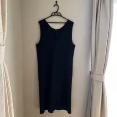 ユニクロ　ブラッシュドジャージージャンパースカート丈短め　ダークグレーX L