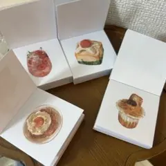 【未使用】豆本♡5点セット　コラージュ素材　ジャーナル　手帳デコ　スイーツのサムネイル