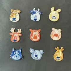 動物刺繍ワッペン 9個セット　バラ売り可能