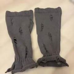 グレー ダメージ加工 アームカバー