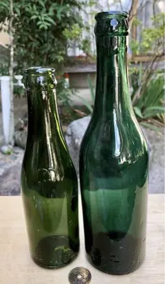 飴屋瓶 大正 昭和初期 | 古物屋次元 オンラインショップ あめや瓶 薄い青