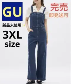 【新品未使用・未開封】GU ベアトップサロペットパンツ 3XL 68 Blue