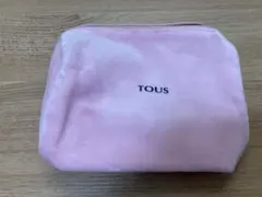 TOUS トウス ポーチ ピンク　ベロア素材のサムネイル