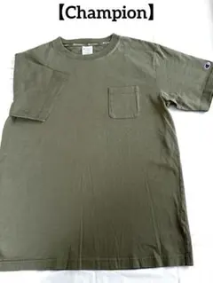 【Champion】胸ポケット付き半袖Tシャツ バックロゴデザイン　[XL]のサムネイル