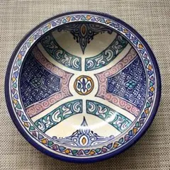 フェズブルー　モロッコ　ボウル皿　プレート　大皿　23cm