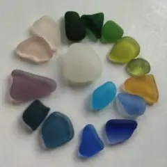 レアカラー　天然シーグラスセット