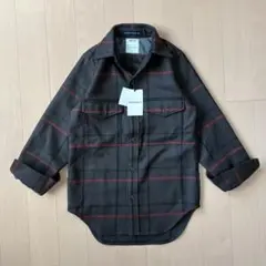 未使用タグ付き★マディソンブルー チェック シャツジャケット ウール シルク Sのサムネイル