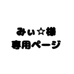 みぃ様専用ページ