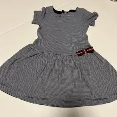 PETIT BATEAU ストライプ 半袖ワンピース 104cm 100サイズ