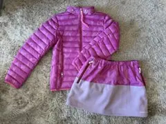 【美品】マークアンドロナ　ダウンジャケット　スカート　2点セット　ピンク